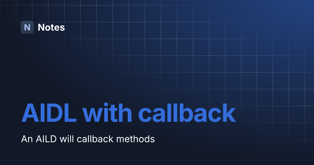 AIDL with callback | Notes